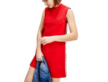 Tommy Hilfiger Tommy Jeans dámské červené šaty A-line