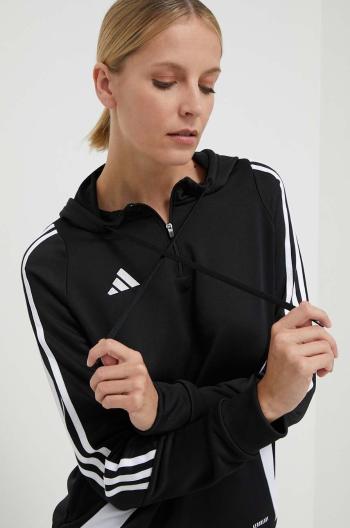 Tréninková mikina adidas Performance Tiro24 černá barva, s kapucí, s aplikací, IJ9956