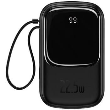 Baseus Qpow Digital Display Powerbank 20000mAh 22.5W (With Type-C Cable) Black (PPQD-I01)