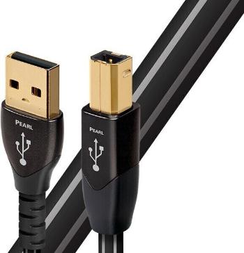 AudioQuest Pearl 1,5 m Bílá-Černá Hi-Fi USB kabel