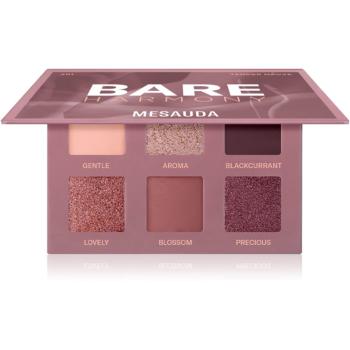 Mesauda Milano Bare Harmony paleta očních stínů odstín 201 Tender Mauve 6x1 g