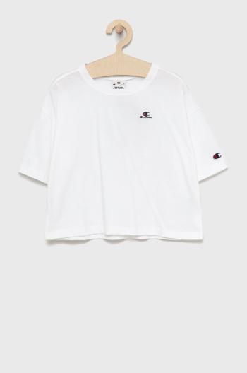 Dětské bavlněné tričko Champion 404337 bílá barva