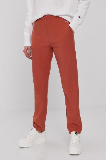 Kalhoty Champion 113359 dámské, oranžová barva, hladké