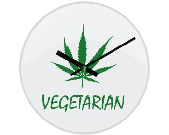 Hodiny skleněné Vegetarián
