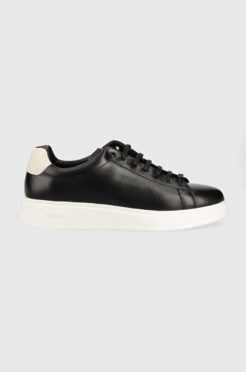 Kožené sneakers boty BOSS Bulton černá barva