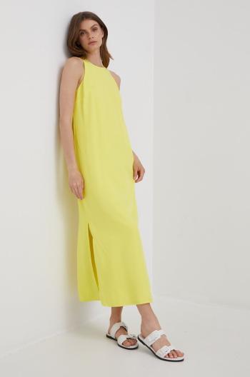 Šaty Calvin Klein žlutá barva, maxi