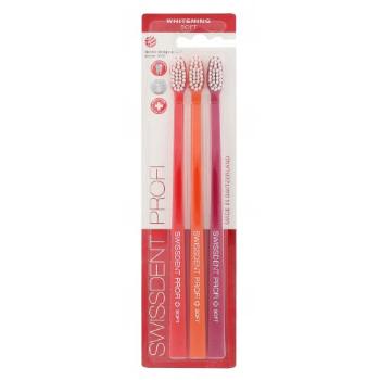 Swissdent Profi Whitening Trio Soft 3 ks zubní kartáček unisex Red, Orange, Pink