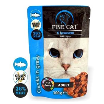 FINE CAT kapsička GRAIN-FREE Adult LOSOS v omáčce 22 × 100g (8595657302901)