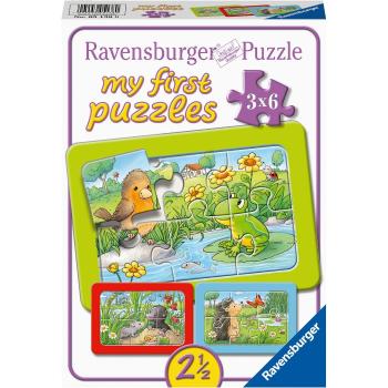 Ravensburger Puzzle Malá zahradní zvířata 3 x 6 dílků