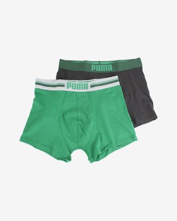 Puma Placed Logo Boxerky 2 ks Černá Zelená