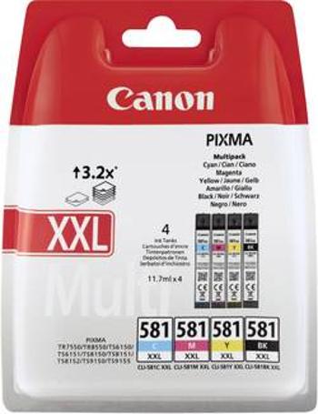 Canon Inkoustová kazeta CLI-581XXL BKCMY originál kombinované balení foto černá, azurová, purppurová, žlutá 1998C005