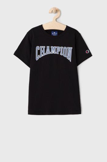 Dětské tričko Champion 305671 černá barva, s potiskem