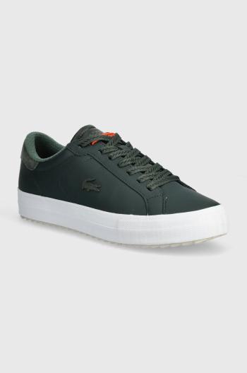 Kožené sneakers boty Lacoste Powercourt Winter Leather zelená barva, 46SMA0082