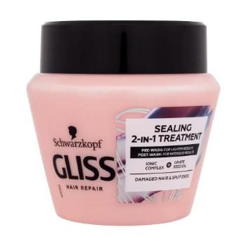 Schwarzkopf Gliss Split Ends Miracle Sealing 2-In-1 Treatment 300 ml maska na vlasy pro ženy na poškozené vlasy; na roztřepené konečky