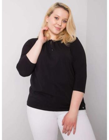 Dámská halenka plus size z bavlny JODIE černá