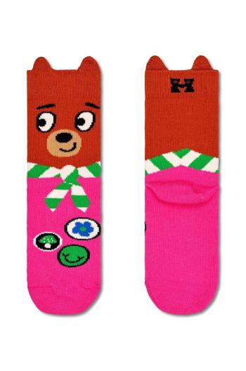 Dětské ponožky Happy Socks Bear Scout Sock fialová barva