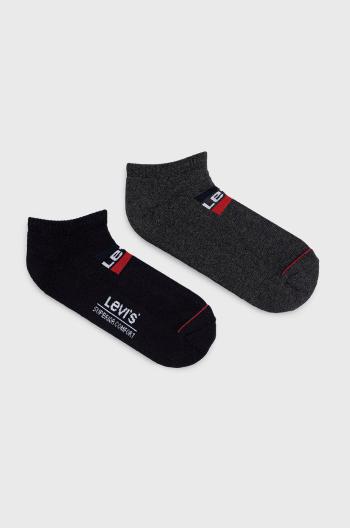 Ponožky Levi's ( 2-pak) pánské, černá barva
