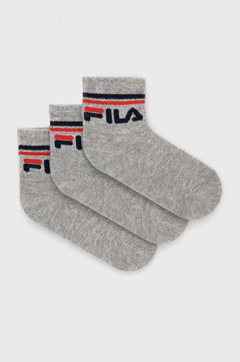 Dětské ponožky Fila (3-pack) šedá barva