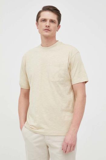 Bavlněné tričko Liu Jo béžová barva, hladký