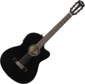 Fender CN-140SCE WN 4/4 Black Klasická kytara s elektronikou