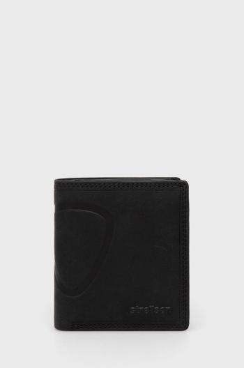 Kožená peněženka Strellson pánská, černá barva