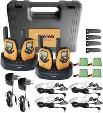 Sada 4 PMR radiostanic DeTeWe Outdoor 8000 Quad Case s kufříkem