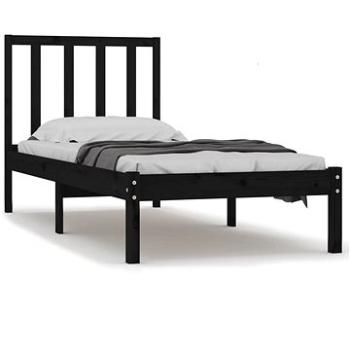 Rám postele černý masivní borovice 90 × 190 cm Single, 3105105 (3105105)