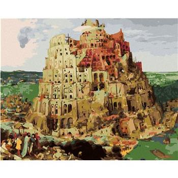 Diamondi - Diamantové malování - STAVBA BABYLÓNSKÉ VĚŽE (PIETER BRUEGEL), 40x50 cm, bez rámu a bez v (606148A)