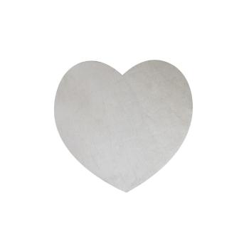 Šedý kožený podtácek ve tvaru srdce - 14*14*0,3cm OMOZHKG