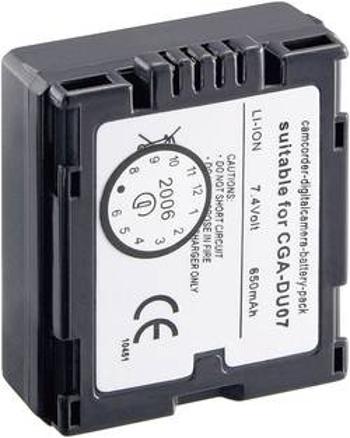 Akumulátor pro Panasonic CGA-DU07/VW-VBD07/CP861, 251165, 7,2 V, 600 mAh