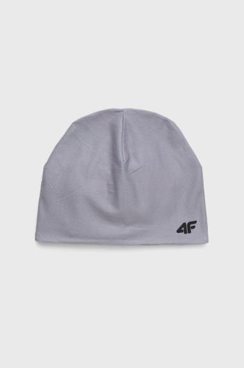 Oboustranná čepice 4F šedá barva, z tenké pleteniny