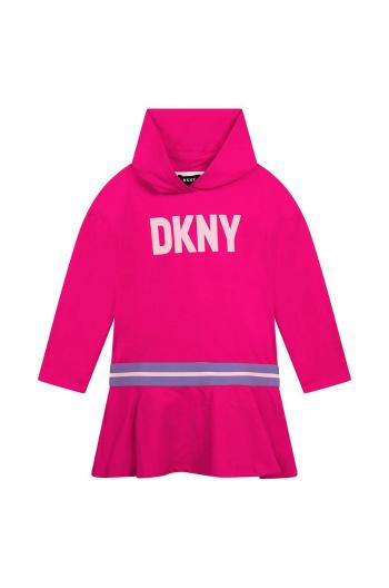 Dívčí šaty Dkny růžová barva, mini