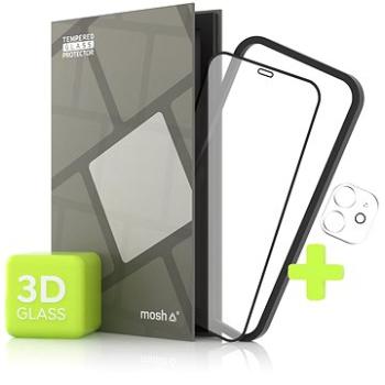 Tempered Glass Protector pro iPhone 12, 3D + sklo na kameru + instalační rámeček (Case Friendly) (TGR-AI12F-BL)