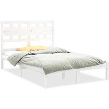 Rám postele bílý masivní dřevo 120 × 200 cm, 3105661 (3105661)