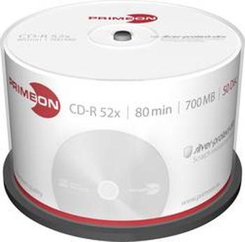 CD-R 80 700 MB Primeon 2761102 50 ks vřeteno stříbrný matný povrch