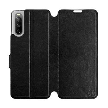 Flip pouzdro na mobil Sony Xperia 10 III v provedení  Black&Gray s šedým vnitřkem (5903516727155)