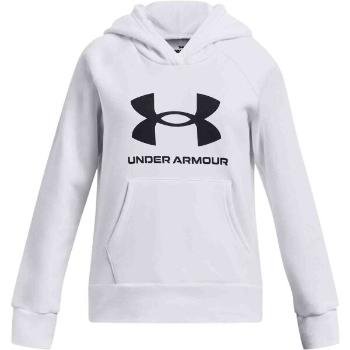 Under Armour RIVAL FLEECE BL HOODIE  Dívčí mikina, bílá, velikost