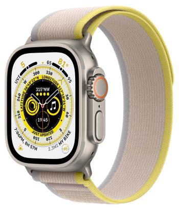 Apple Apple Watch Ultra Cellular 49mm Titan, Yellow/Beige Trail Loop, M/L