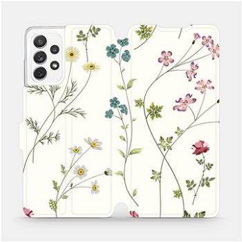 Flipové pouzdro na mobil Samsung Galaxy A72 - MD03S Tenké rostlinky s květy (5903516638468)