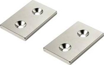 Permanentní magnet hranatý TRU COMPONENTS W40L25T5-2M4, (d x š x v) 40 x 25 x 5 mm, N35