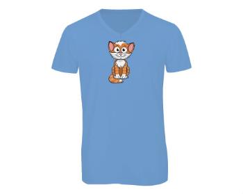 Pánské triko s výstřihem do V Kočička