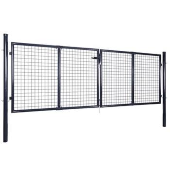 Zahradní plotová brána pozinkovaná ocel 289×200 cm šedá 143367