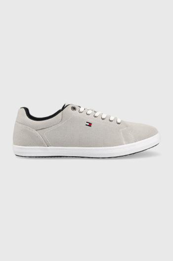 Tenisky Tommy Hilfiger Iconic Vulc Mesh Logo šedá barva