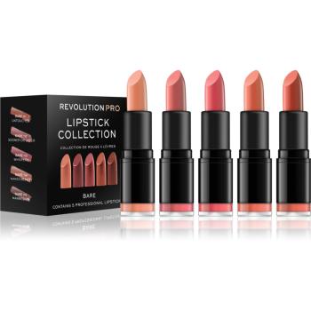 Revolution PRO Lipstick Collection sada rtěnek 5 ks odstín Bare 5 ks