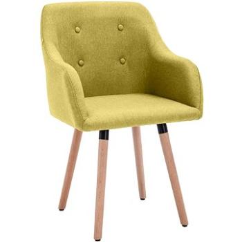 Jídelní židle 4 ks zelené textil (3056709)