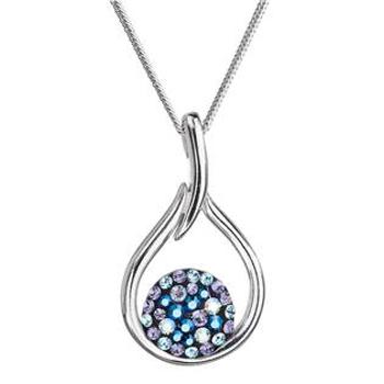 EVOLUTION GROUP CZ Stříbrný náhrdelník se Swarovski krystaly kapka, Blue Style - 32075.3