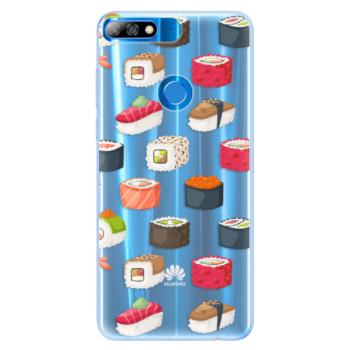 Silikonové pouzdro iSaprio - Sushi Pattern - Huawei Y7 Prime 2018