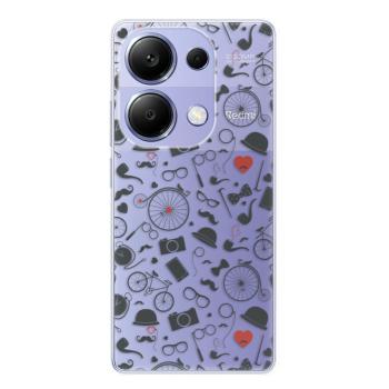 Odolné silikonové pouzdro iSaprio - Vintage Pattern 01 - black - Xiaomi Redmi Note 13 Pro