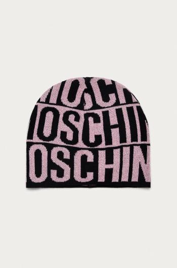Čepice Moschino růžová barva, vlněná