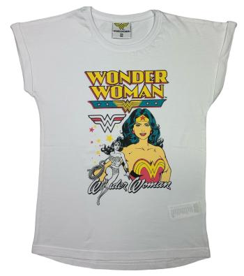 EPlus Dívčí tričko - Wonder Woman bílé Velikost - děti: 140